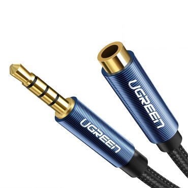 Audio 3.5 mm male to female AUX kabel "Ugreen" - 0.5m - crni Audio 3.5 mm male to female AUX kabel "Ugreen" - 0.5m - crni