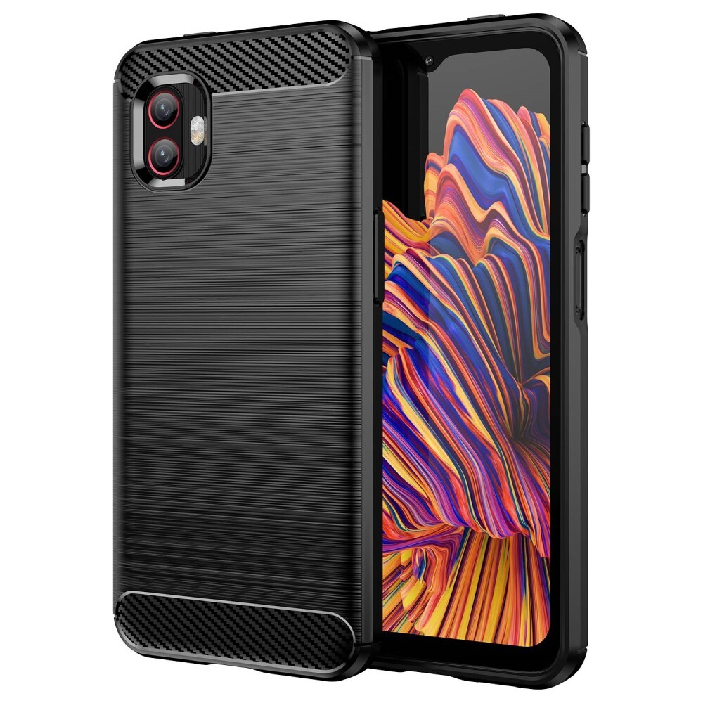 TPU gel maska "Brushed Carbon" za Samsung Galaxy Xcover 6 Pro - crna