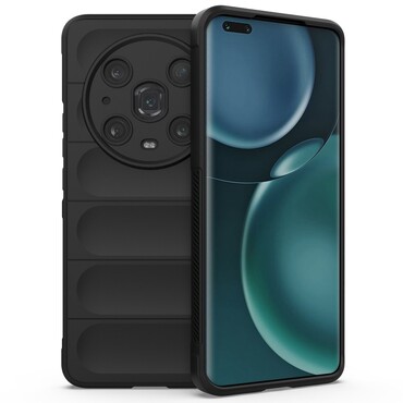 Robusna maska "Waves" za Huawei Honor Magic 4 Pro - crna