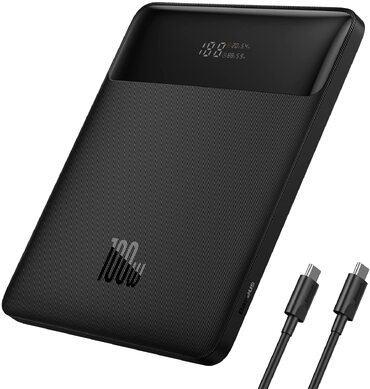 Power bank Baseus "Blade" - izuzetno tanka punjiva baterija sa četiri izlaza za punjenje i snagom 100W - 20000 mAh - crni Power bank Baseus "Blade" - izuzetno tanka punjiva baterija sa četiri izlaza za punjenje i snagom 100W - 20000 mAh - crni