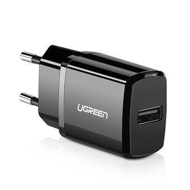 Punjač za telefon "Ugreen" - kvalitetan zidni punjač sa USB priključkom - crni Punjač za telefon "Ugreen" - kvalitetan zidni punjač sa USB priključkom - crni
