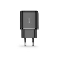 Punjač za telefon "Tech-Protect" 20W - zidni punjač s USB i USB-C ulazima i standardima brzog punjenja QC3.0 i PD - crni Punjač za telefon "Tech-Protect" 20W - zidni punjač s USB i USB-C ulazima i standardima brzog punjenja QC3.0 i PD - crni