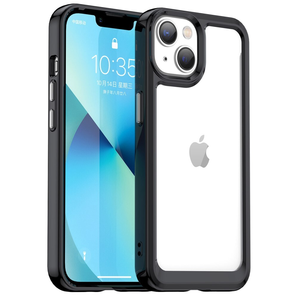 Hibridna maska "Frame Shield" za iPhone 14 - crna
