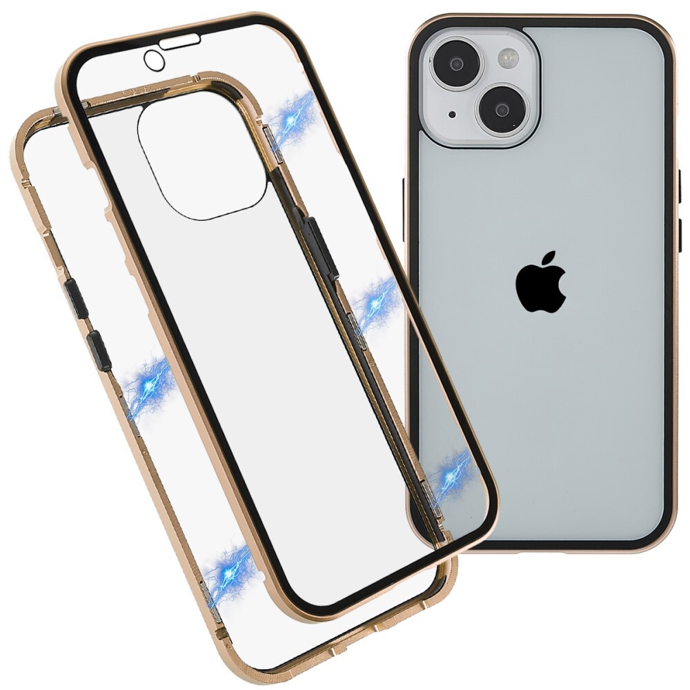 Magnetna Full-body maska "Stronghold" za iPhone 14 - zlatna