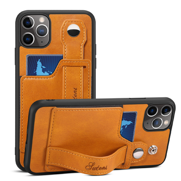 Najnovija maska "Suteni Urban" za iPhone 11 Pro: Prestižni dizajn, veganska koža, priručni remen i cjelovita zaštita iPhonea od oštećenja - casual khaki