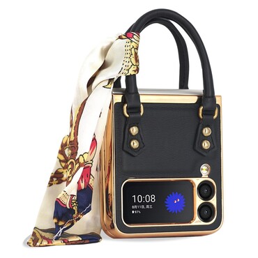 Premium maska "Handbag Style" za Samsung Galaxy Z Flip4 - crna