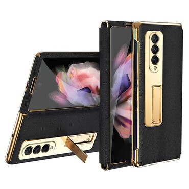 Hibridna maska sa zaštitom zaslona "Golden Shield" za Samsung Galaxy Z Fold4 - crna