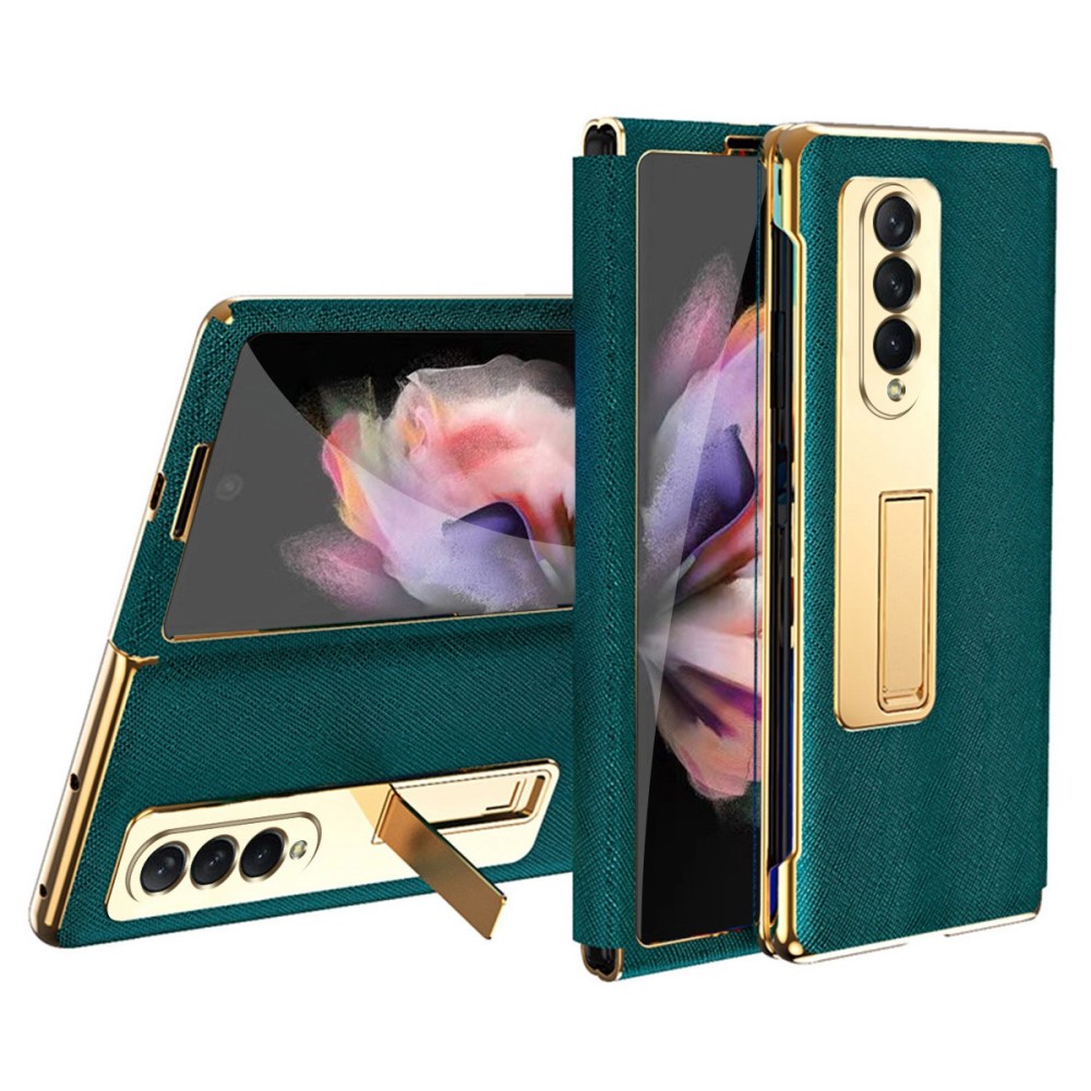 Hibridna maska sa zaštitom zaslona "Golden Shield" za Samsung Galaxy Z Fold4 - zelena