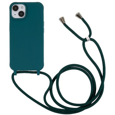TPU gel maska "Cordy" za iPhone 14 Plus s priručnom vezicom za prenošenje - zelena TPU gel maska "Cordy" za iPhone 14 Plus s priručnom vezicom za prenošenje - zelena
