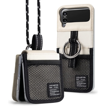 Torbica Ringke "Signature Mesh Pocket" za Samsung Galaxy Z Flip4 - ivory