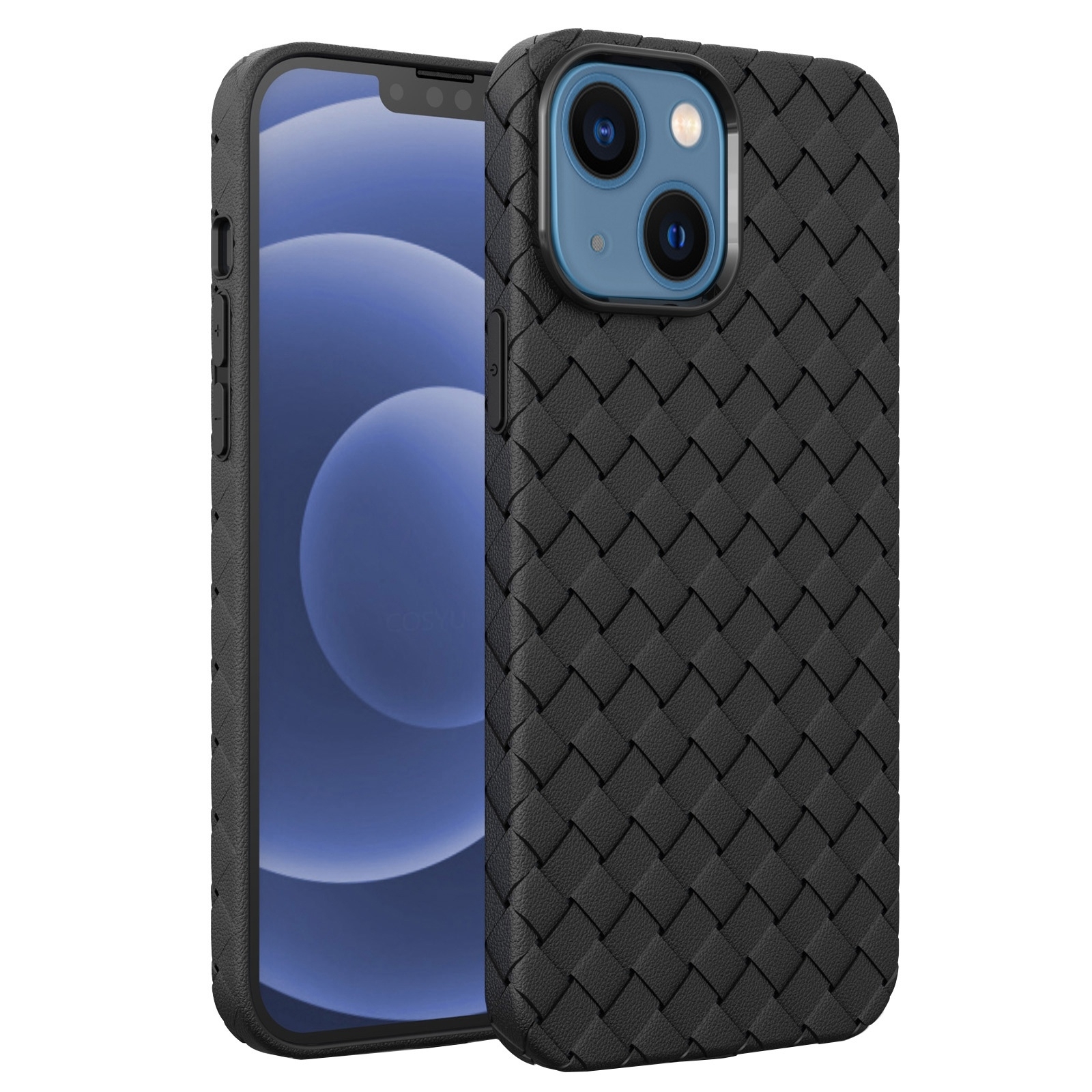 TPU gel maska "Woven Template" za iPhone 14 Plus - crna