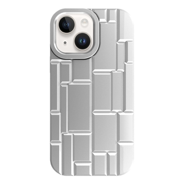 Silikonska maska "3D Ice Cubes" za iPhone 14 Plus - srebrna Silikonska maska "3D Ice Cubes" za iPhone 14 Plus - srebrna