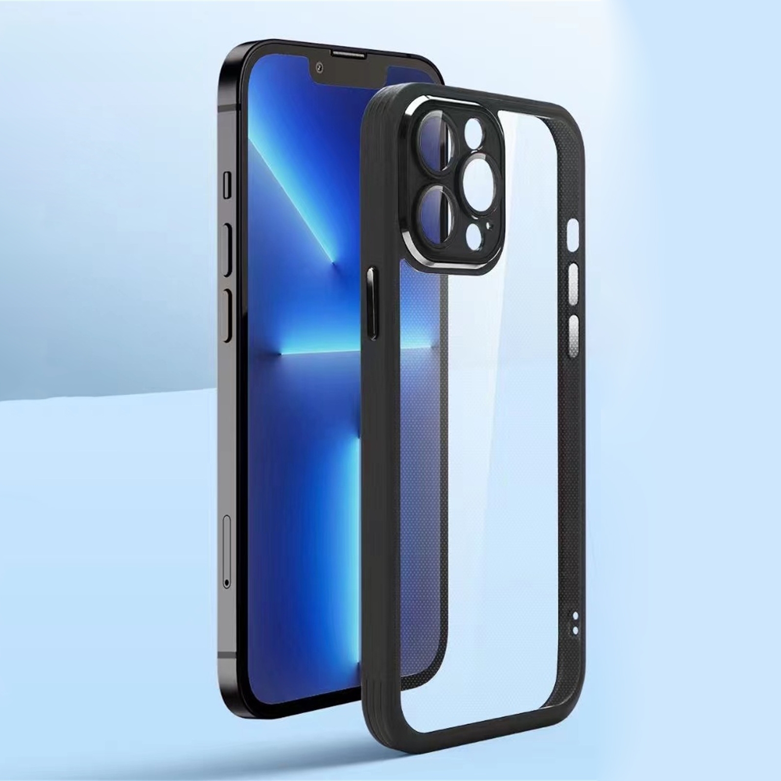 Hibridna maska "All Inclusive" s ugrađenom zaštitom zadnje kamere za iPhone 14 Pro - crna