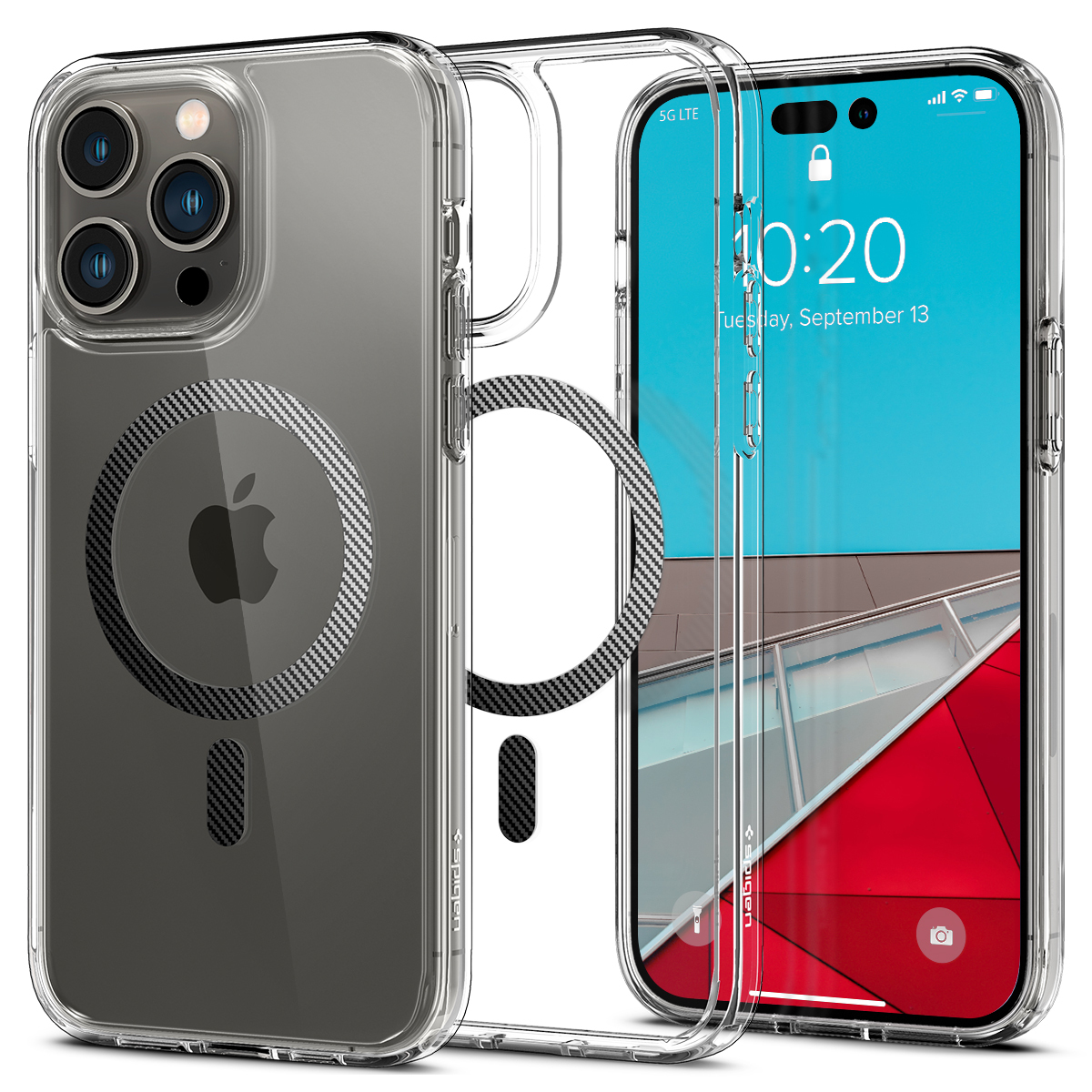 Maska Spigen "Ultra Hybrid Mag" za iPhone 14 Pro - carbon fiber