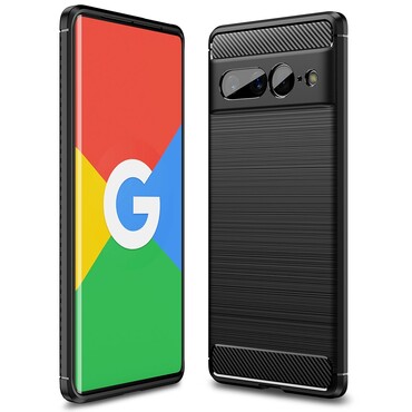 TPU gel maska "Brushed Carbon" za Google Pixel 7 Pro - crna