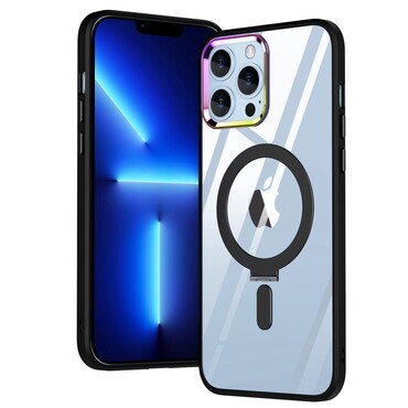 Hibridna maska  "MagCase"  s magnetom i stalkom za bežično punjenje MagSafe za iPhone 13 Pro - crna