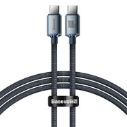 Kabel za punjenje i prijenos podataka Baseus "Crystal Shine" - pleteni USB-C u Lightning kabel s brzim prijenosom podataka i protokolom punjenja PD 20W - 1.2m - crni