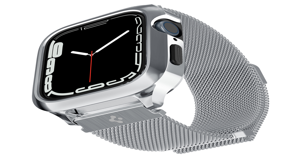 Metalni remen i maska Spigen "Metal Fit Pro" za uro Apple Watch 7 / 8
