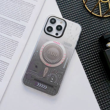 Hibridna maska "Circuit MagSafe" za iPhone 13 Pro - siva