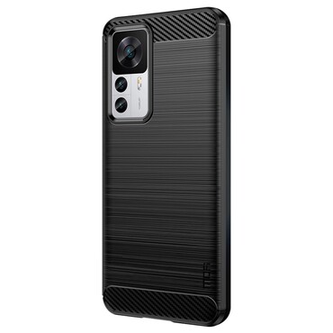 TPU gel maska "Brushed Carbon" za Xiaomi 12T / 12T Pro - crna