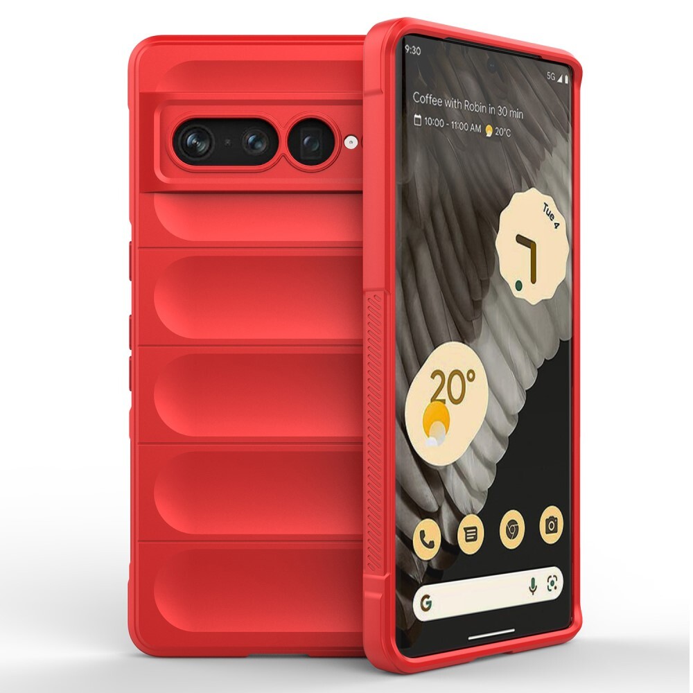 Robusna maska "Waves" za Google Pixel 7 Pro - crvena