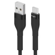 USB-A u USB-C kabel za punjenje i prijenos podataka Ringke "Pastel" 12W - 1.2 m - crni