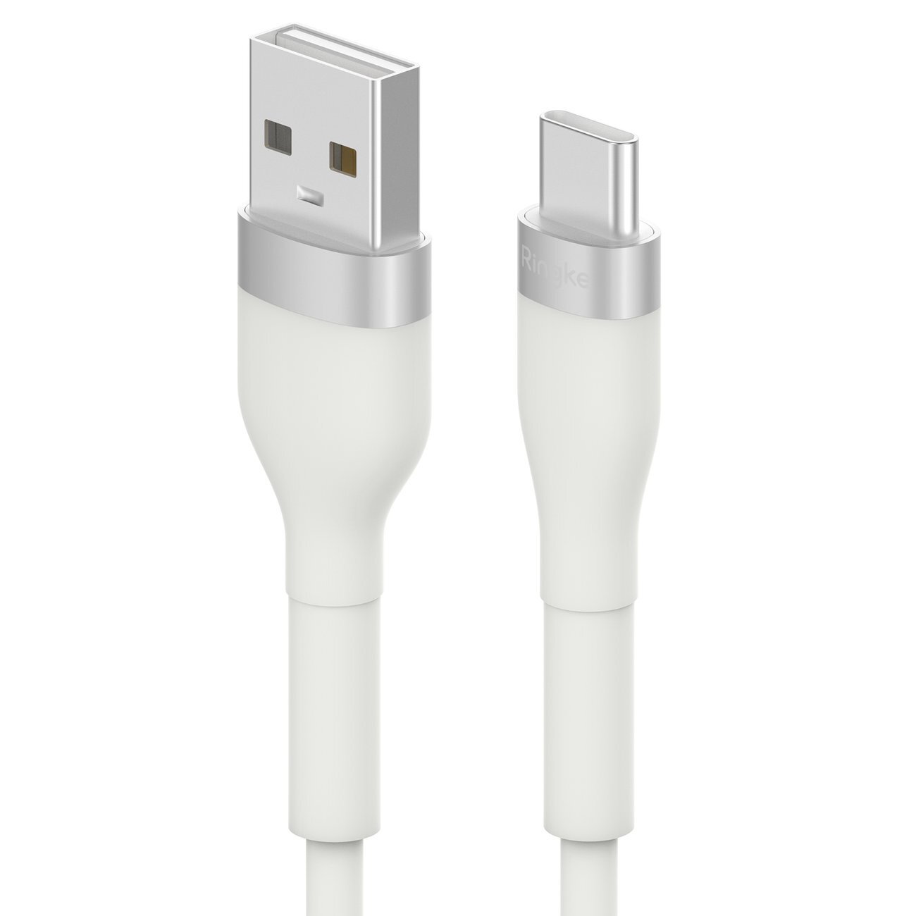 USB-A u USB-C kabel za punjenje i prijenos podataka Ringke "Pastel" 12W - 1.2 m - bijeli