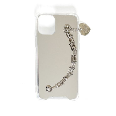 Silikonska maska za iPhone 11 Pro Max "Metallic" s vezicom za prenošenje