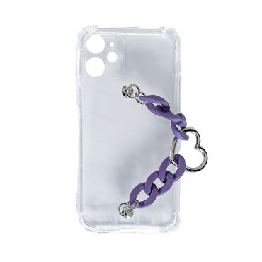 Silikonska maska za iPhone 12 "Purple Lolly" s narukvicom za prenošenje