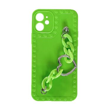 Silikonska maska za iPhone 12 "Neon Tart"  s narukvicom za prenošenje