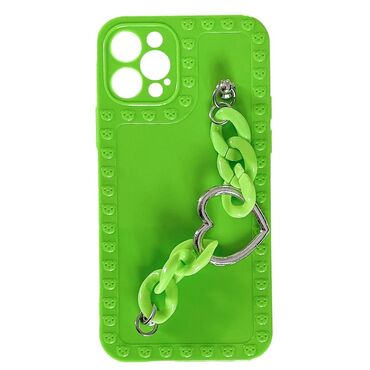 Silikonska maska za iPhone 12 Pro Max "Neon Tart" s narukvicom za prenošenje -