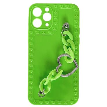 Silikonska maska za iPhone 11 Pro Max "Neon Tart" s vezicom za prenošenje