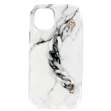 Silikonska maska za iPhone 12 Pro Max "White Marble" s narukvicom za prenošenje