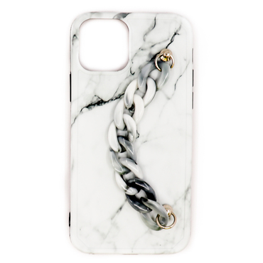 Silikonska maska za iPhone 11 Pro Max "Marble White" s narukvicom za prenošenje