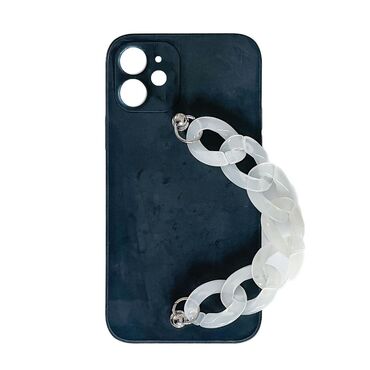 Silikonska maska za iPhone 12 "Black" s narukvicom za prenošenje