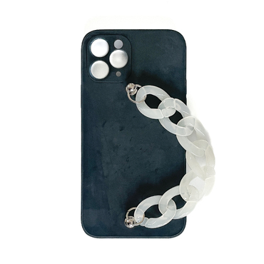 Silikonska maska za iPhone 12 Pro Max "Black" s narukvicom za prenošenje