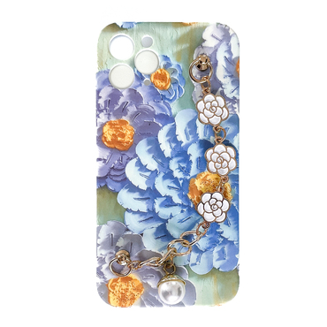 Silikonska maska za iPhone 12 Pro Max "Flower Power" s narukvicom za prenošenje -