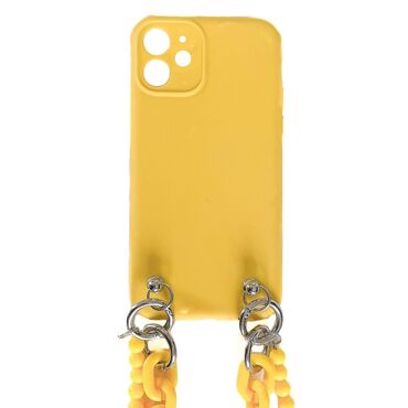 Silikonska maska za iPhone 11 "Canary" s narukvicom za prenošenje - yellow
