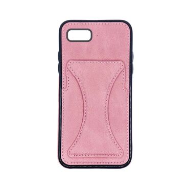Tvrda TPU maska "Layered" za iPhone SE 2020 / iPhone 8 / iPhone 7 od umjetne kože - pink