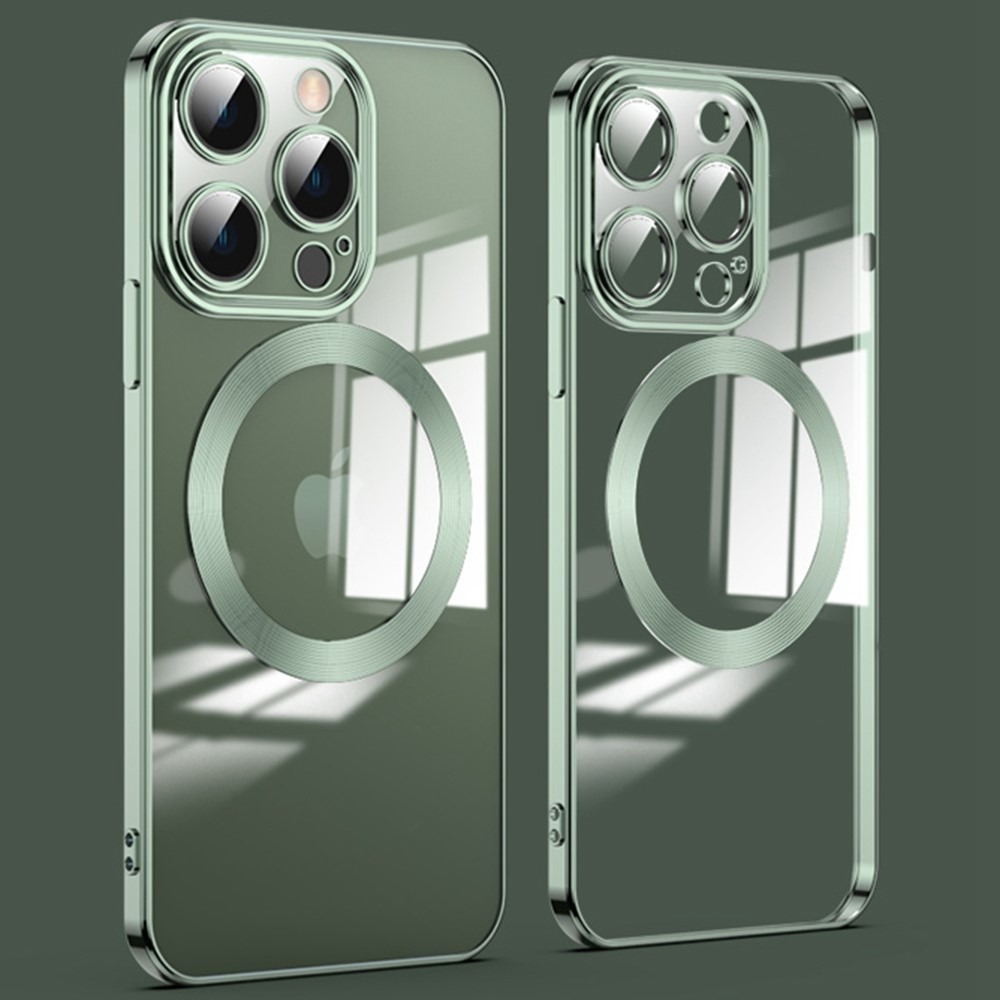 Hibridna maska "MagProtect" sa zaštitom zadnje kamere i magnetom MagSafe za iPhone 13 Pro - green