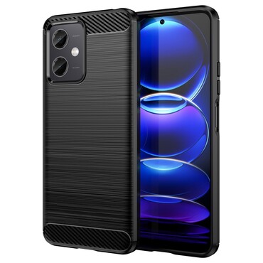 TPU gel maska  "Brushed Carbon" za Xiaomi Redmi Note 12 5G / Poco X5 5G - crna