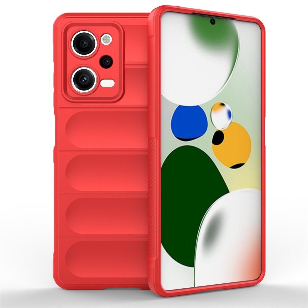 Robusna maska "Waves" za Xiaomi Redmi Note 12 Pro 5G - crvena