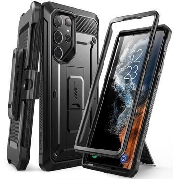 Maska Supcase "Unicorn Beetle Pro" za Samsung Galaxy S23 Ultra s dodatnom zakačkom za pojas - black