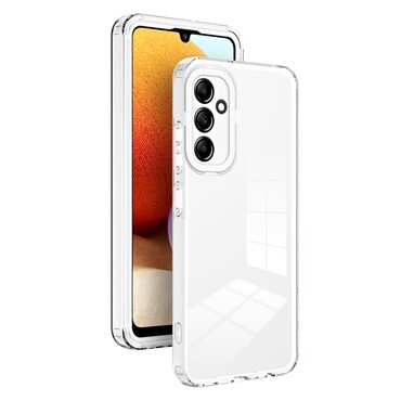 Hibridna maska  "Crystal Bumper" s ugrađenom zaštitom zadnje kamere  za Samsung Galaxy A14 4G / A14 5G - metallic white