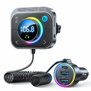 FM transmitter i autopunjač "Vivid Wayfarer" s tri izlaza za punjenje i standardima brzog punjenja PD/QC3.0