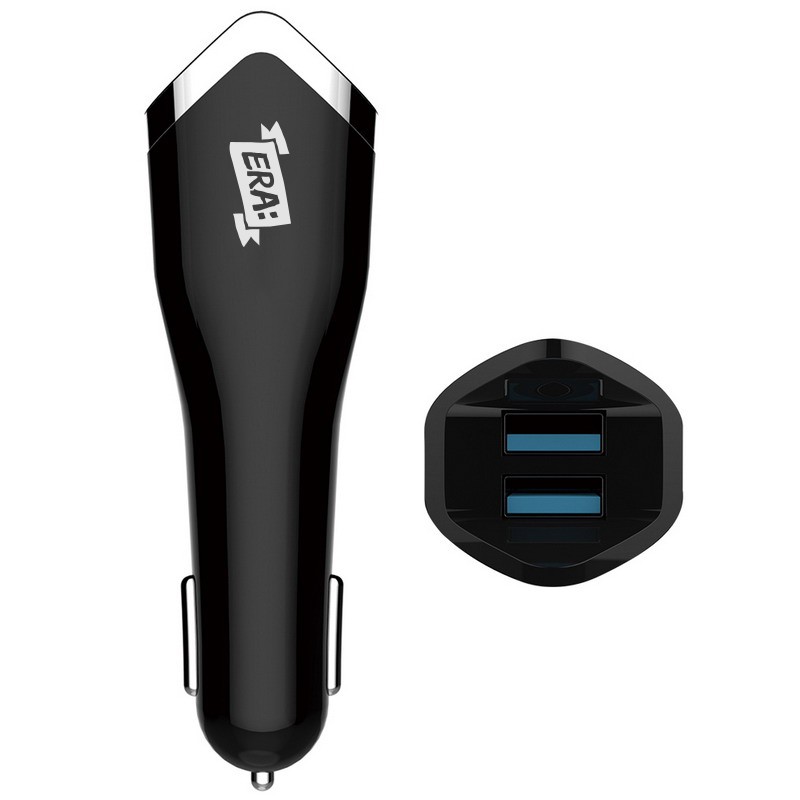 USB punjač za vozilo Era: Rocket - crna