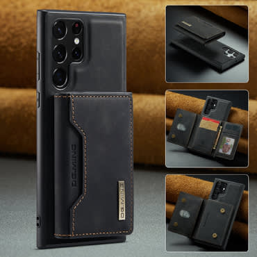 Maska za Samsung Galaxy S23 Ultra CaseMe DG.MING MAG s magnetnim novčanikom - pulse black