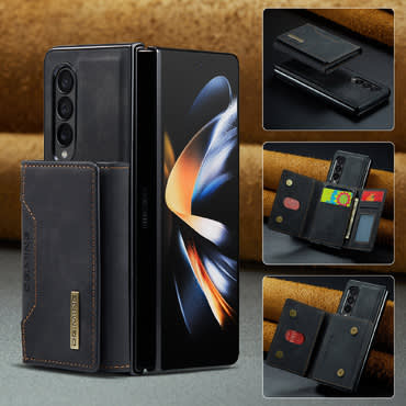 Maska za Samsung Galaxy Z Fold4 CaseMe DG.MING MAG s magnetnim novčanikom - pulse black