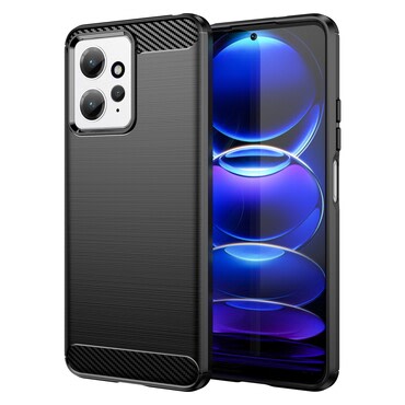 TPU gel maska "Brushed Carbon" za Xiaomi Redmi Note 12 4G - crna