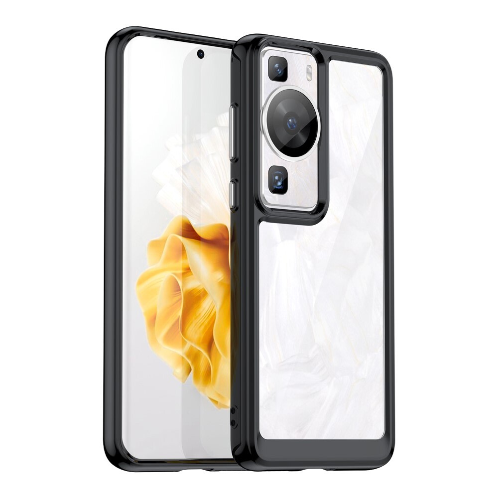 Hibridna maska "Frame Shield" za Huawei P60 / Huawei P60 Pro - crna